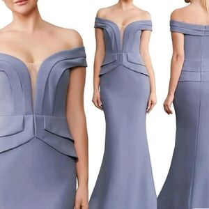 Alexander by Daymor NEW Delphi Blue Maxi Gown Dress Size 4